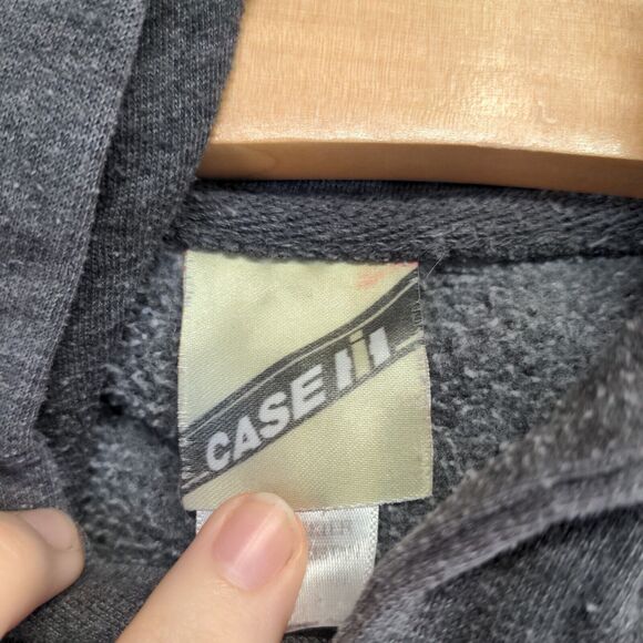 Case IH Men's International Harvester Hoodie Gray Medium Long Sleeve Pullover - Picture 13 of 16